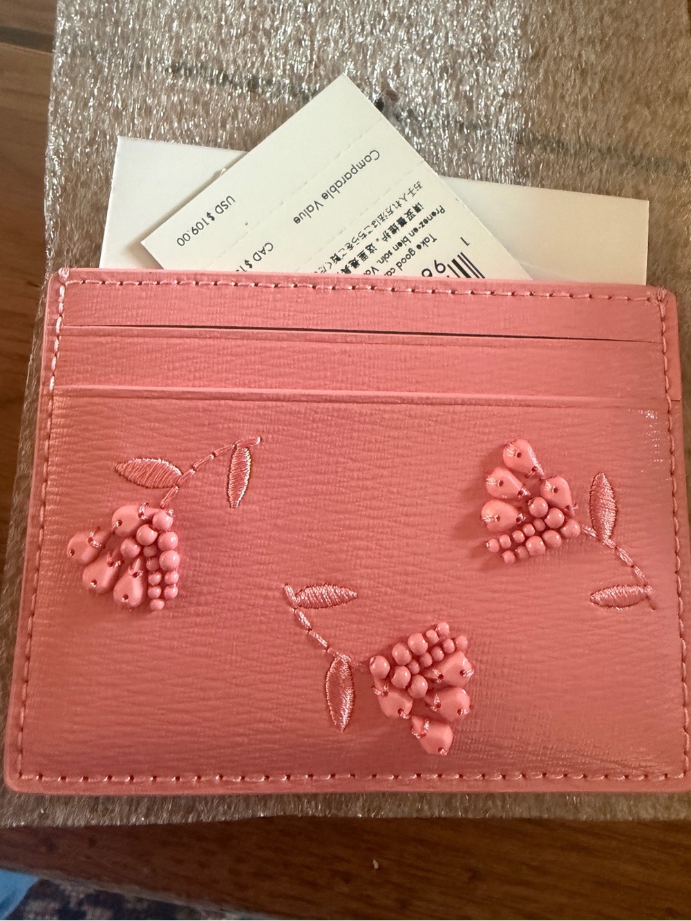 Kate spade grapefruit cardholder